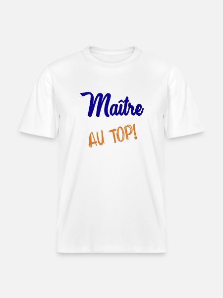 MAITRE - T-shirt unisexe RELAXED FIT en coton bio - blanc