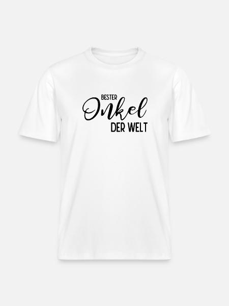 Bester Onkel der Welt - RELAXED FIT Unisex Organic T-Shirt - Weiß