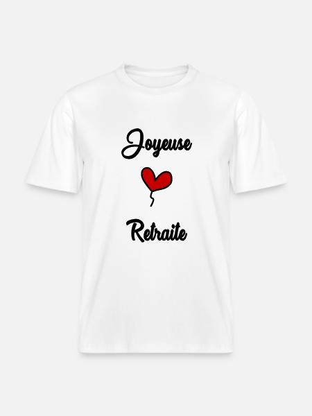 JOYEUSE RETRAITE - T-shirt unisexe RELAXED FIT en coton bio - blanc