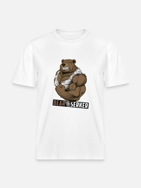 Bearserker -  RELAXED FIT Unisex Organic T-Shirt - white