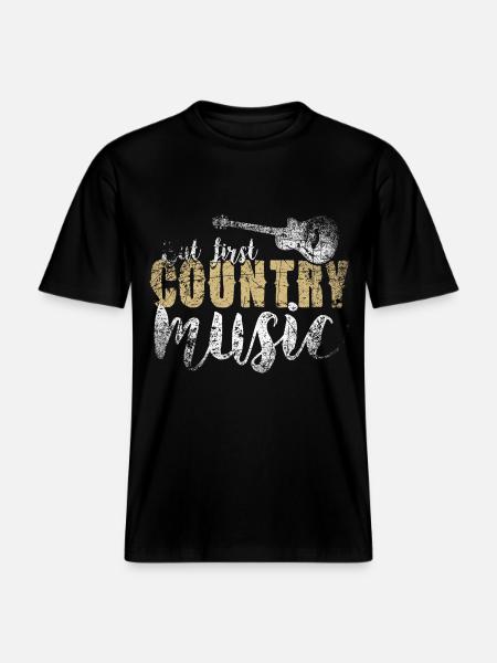 Country Music - RELAXED FIT Unisex Organic T-Shirt - Schwarz