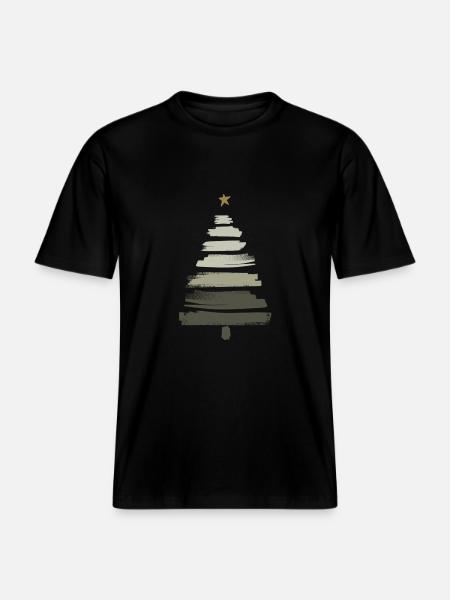 Christmas Tree - RELAXED FIT Unisex Organic T-Shirt - black