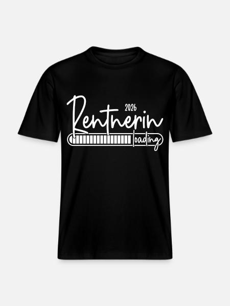 Rentnerin 2026 Loading - RELAXED FIT Unisex Organic T-Shirt - Schwarz