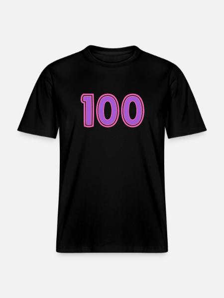 100. 100 YEARS. 100th ANNIVERSARY -  RELAXED FIT Unisex Organic T-Shirt - black