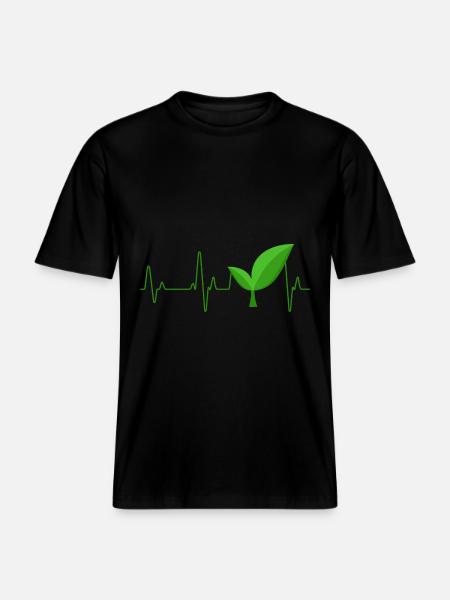 Vegan - RELAXED FIT Unisex Organic T-Shirt - Schwarz