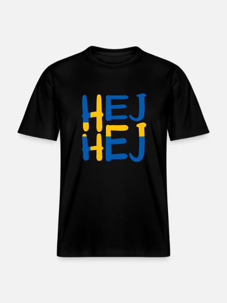 HEJ HEJ SWEDEN - RELAXED FIT Unisex Organic T-Shirt - black