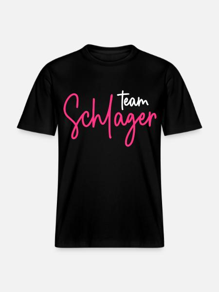 Team Schlager -  RELAXED FIT Unisex Organic T-Shirt - Schwarz