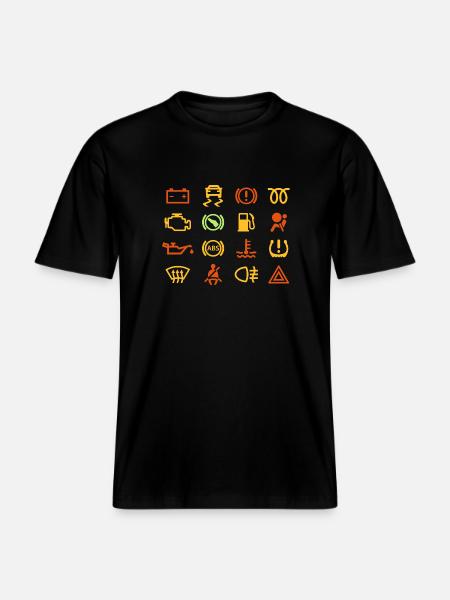 Car indicator lights - RELAXED FIT Unisex Organic T-Shirt - black