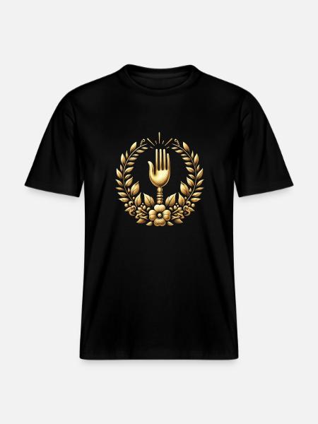 Gourmet Fork Logo -  RELAXED FIT Unisex Organic T-Shirt - black