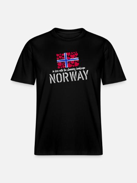 Norway norge - RELAXED FIT Unisex Organic T-Shirt - Schwarz