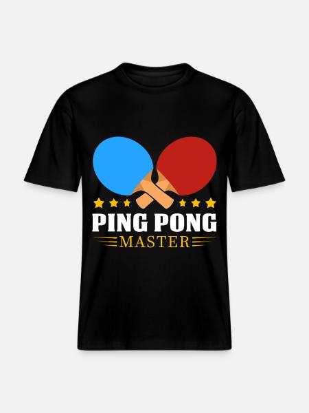 Ping-pong - T-shirt unisexe RELAXED FIT en coton bio - noir