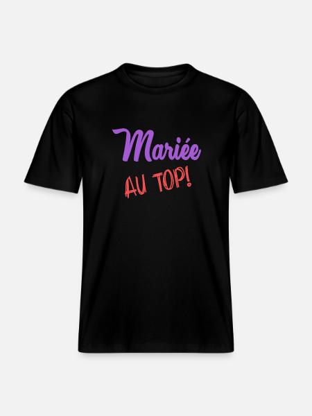 MARIEE - T-shirt unisexe RELAXED FIT en coton bio - noir