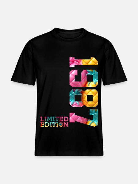 39TH BIRTHDAY LIMITED EDITION 1987 -  RELAXED FIT Unisex Organic T-Shirt - black