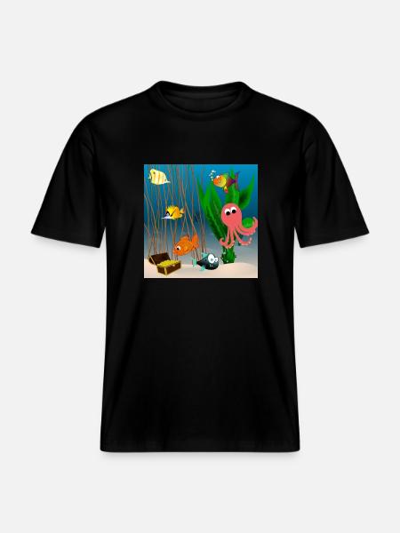 Marine life - RELAXED FIT Unisex Organic T-Shirt - black