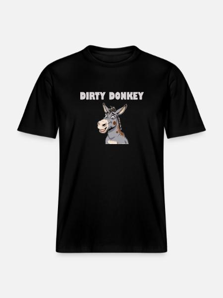 DIRTY DONKEY - RELAXED FIT Unisex Organic T-Shirt - black