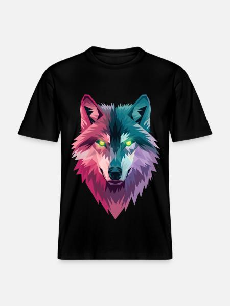 Loup -  T-shirt unisexe RELAXED FIT en coton bio - noir