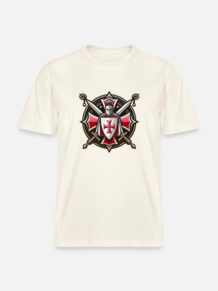 Knights templar -  RELAXED FIT Unisex Organic T-Shirt - natural white