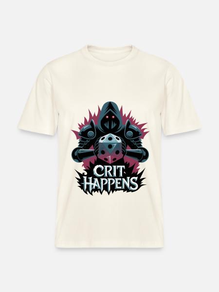 Crit Happens -  RELAXED FIT Unisex Organic T-Shirt - natural white