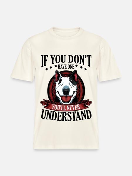 Bull Terrier - T-shirt unisexe RELAXED FIT en coton bio - blanc nature