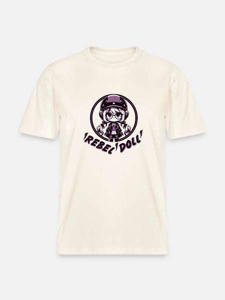 Rebellische Puppe - RELAXED FIT Unisex Organic T-Shirt - Naturweiß