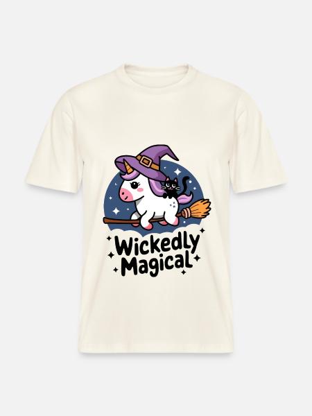 Wickedly Magical - RELAXED FIT Unisex Organic T-Shirt - natural white