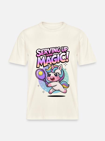 Serving Up Some Magic! - RELAXED FIT Unisex Organic T-Shirt - natural white