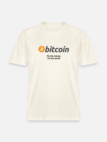 Fixthemoney - RELAXED FIT Unisex Organic T-Shirt - Naturweiß