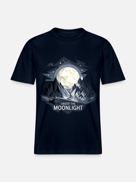 Under The Moonlight - RELAXED FIT Unisex Organic T-Shirt - french navy