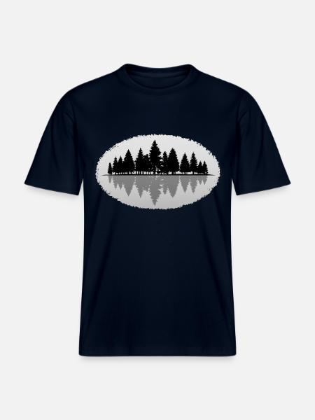 Wald Forest -  RELAXED FIT Unisex Organic T-Shirt - Navy