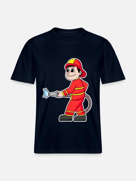 Firefighter - RELAXED FIT Unisex Organic T-Shirt - french navy