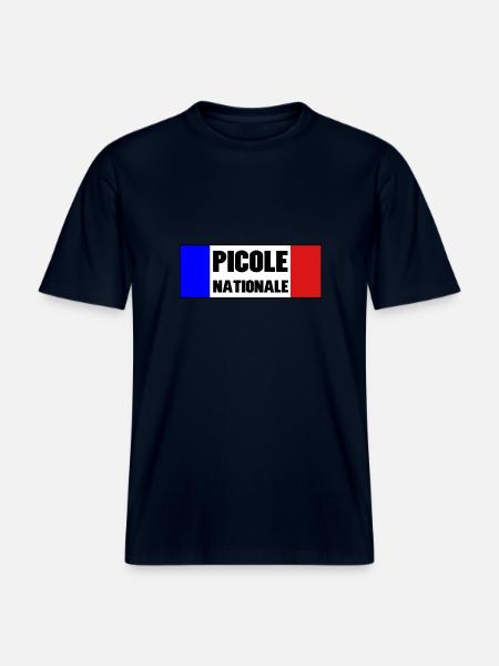 Picole Nationale -  T-shirt unisexe RELAXED FIT en coton bio - marine