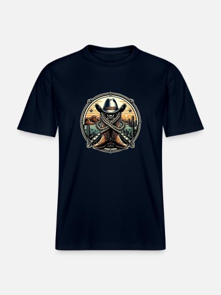 Western Logo 1 - RELAXED FIT Unisex Organic T-Shirt - french navy