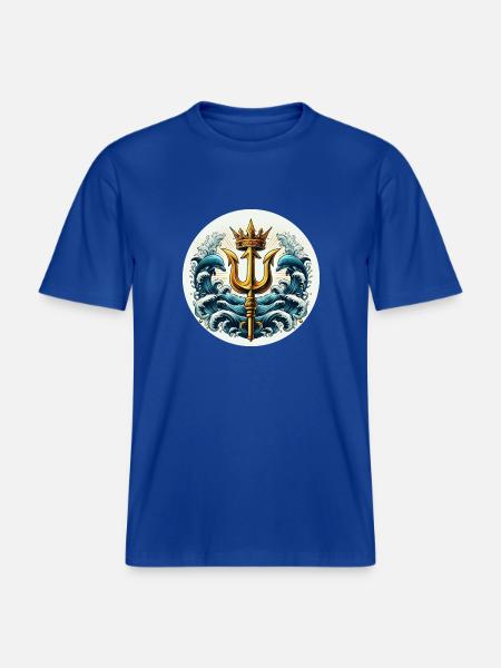 Trident Symbol - RELAXED FIT Unisex Organic T-Shirt - majorelle blue