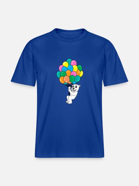 Polar bear balloon - RELAXED FIT Unisex Organic T-Shirt - majorelle blue