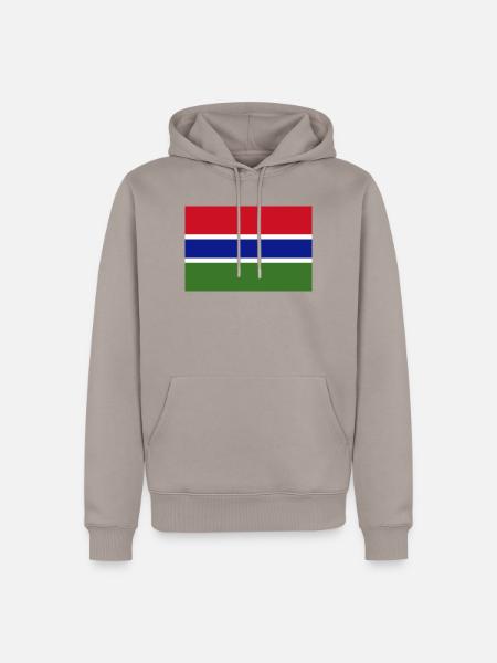 Gambia - Männer Premium Bio Hoodie - Taupe