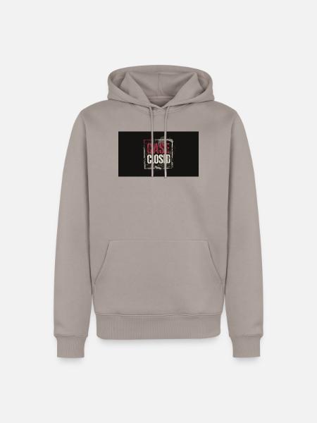 Fall geschlossener Grunge-Stempel - Männer Premium Bio Hoodie - Taupe