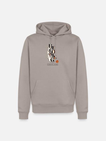 Werden braucht Zeit – Persönliches Wachstum - Männer Premium Bio Hoodie - Taupe