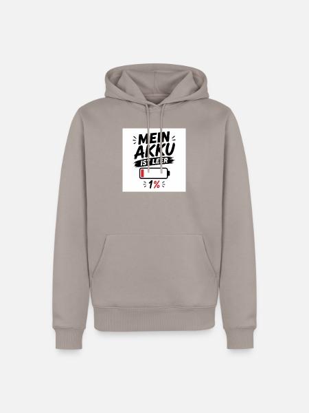 Modernes Design – Einzigartige Geschenkidee - Männer Premium Bio Hoodie - Taupe