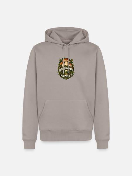 Fundort bleibt geheim Pilzwald - Männer Premium Bio Hoodie - Taupe