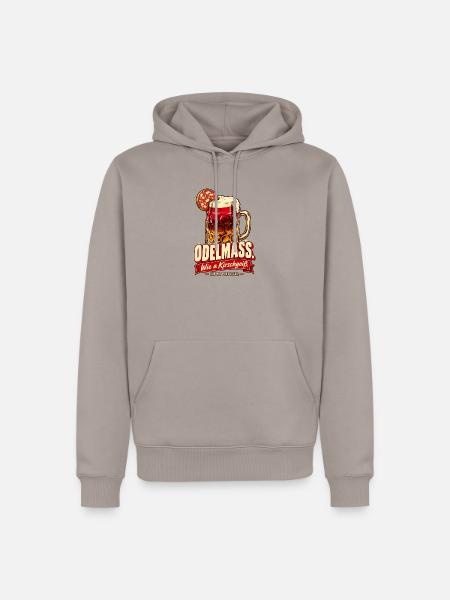 Odelmaß wie a Kirschgoiß - Männer Premium Bio Hoodie - Taupe