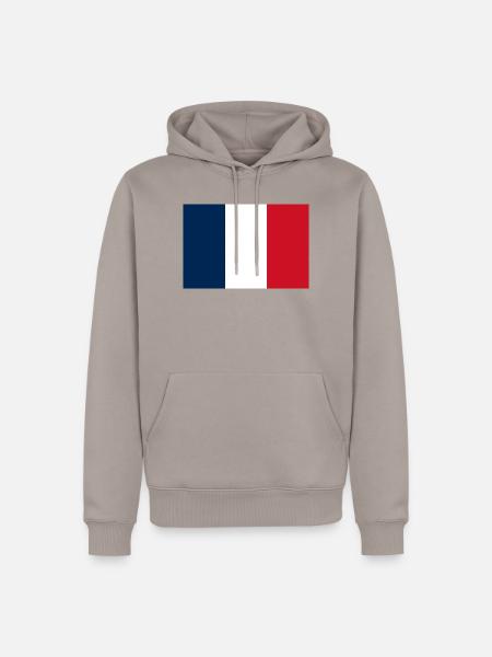 Frankreich - Männer Premium Bio Hoodie - Taupe