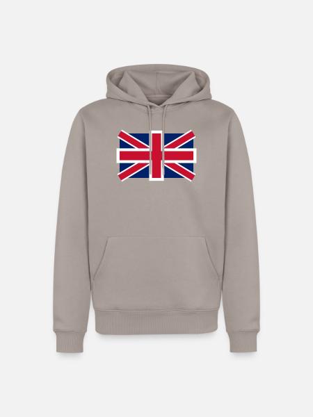 royaume_uni - Männer Premium Bio Hoodie - Taupe