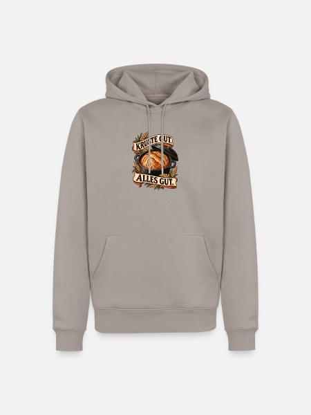 Krustenbrot im Topf – Alles gut - Männer Premium Bio Hoodie - Taupe