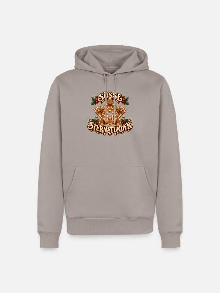Süsse Sternstunden Sternkeks - Männer Premium Bio Hoodie - Taupe