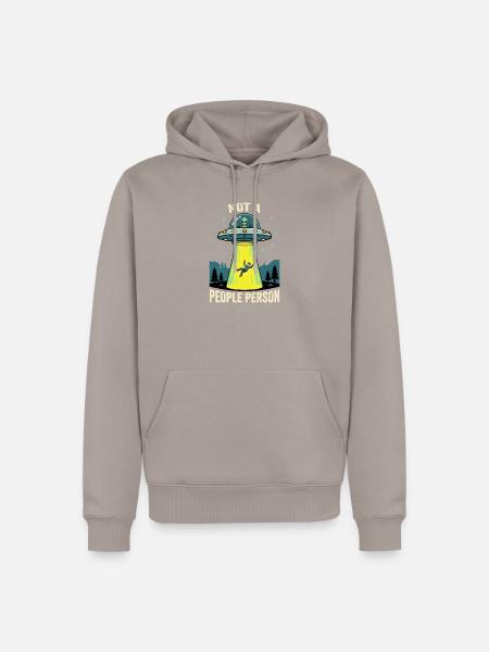 Not a People Person UFO - Männer Premium Bio Hoodie - Taupe