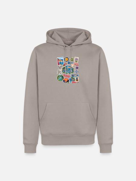 Kroatien Reisesticker - Männer Premium Bio Hoodie - Taupe