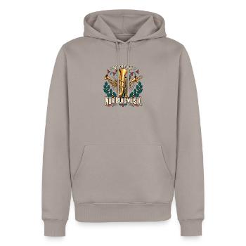Blasmusik Musiker Musikverein Blaskapelle - Männer Premium Bio Hoodie - Taupe - Vorne - Nico (187cm)