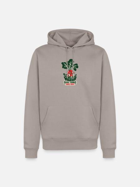 Gute Dinge Wachsen Wurzeln - Männer Premium Bio Hoodie - Taupe