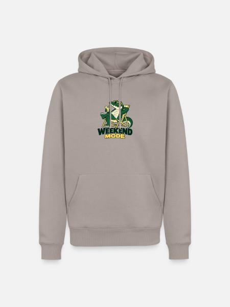 Alligator im Weekend Modus Strandlook - Männer Premium Bio Hoodie - Taupe