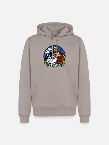 Bergsteiger Alpinisten Bergführer - Männer Premium Bio Hoodie - Taupe